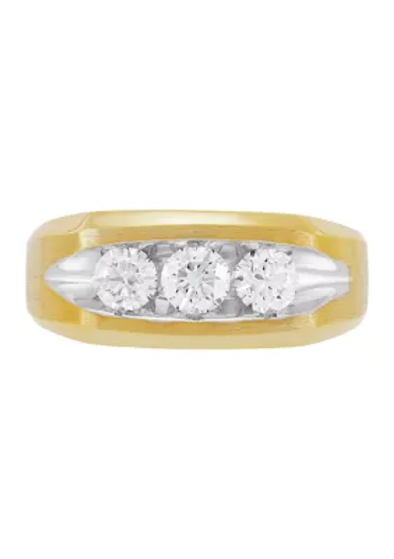 Men's 1 ct. t.w. Lab Grown Diamond Ring in 10K Yellow Gold