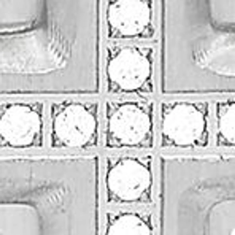 Men's Cross Pendant with Black Cubic Zirconia in Stainless Steel