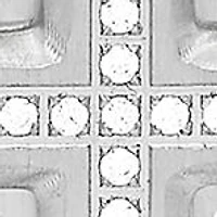 Men's Cross Pendant with Black Cubic Zirconia in Stainless Steel