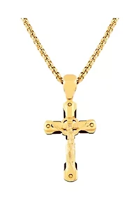 1 ct. t.w. Diamond Accent Pendant Necklace in Stainless Steel