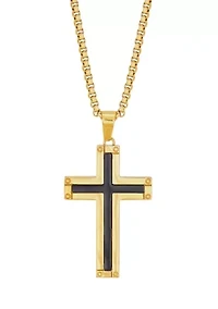 Cross Dangle Necklace in Stainless Steel