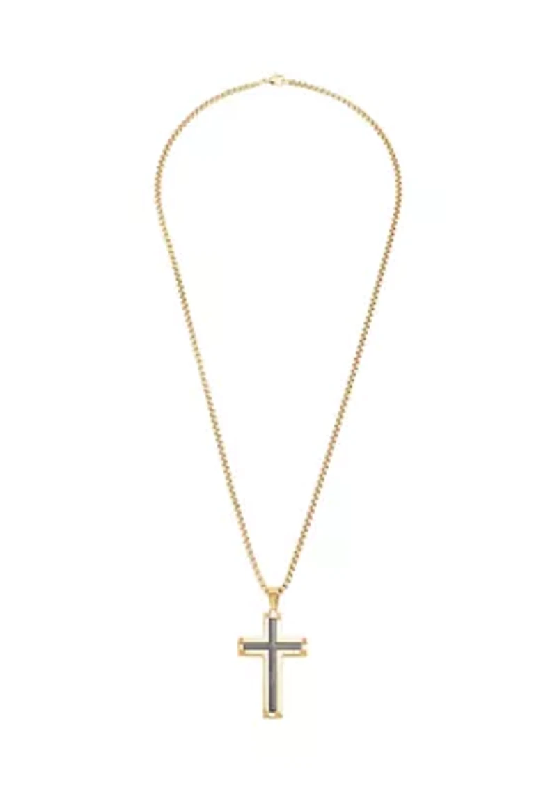 Cross Dangle Necklace in Stainless Steel