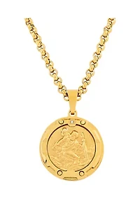 	  1 ct. t.w. Diamond Accent Pendant in Stainless Steel