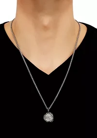 1 ct. t.w. Diamond Accent Pendant in Stainless Steel