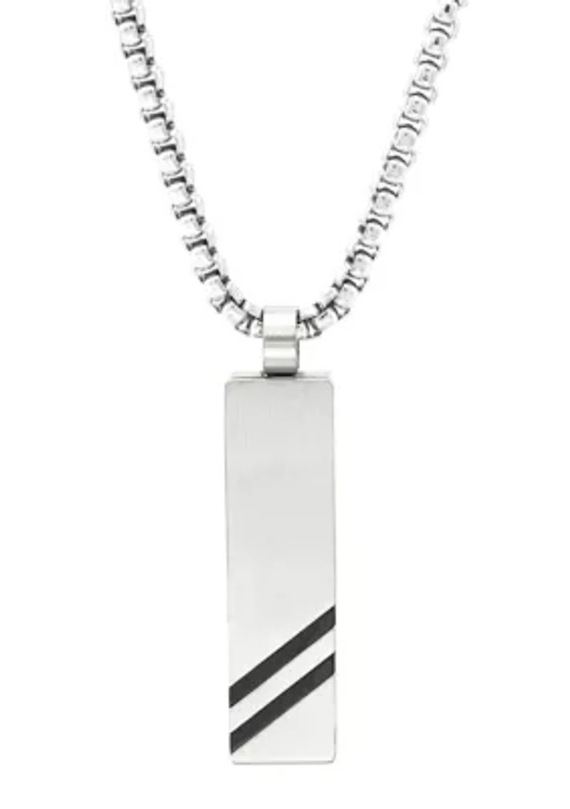 Bar Drop Necklace in Stainless Steel