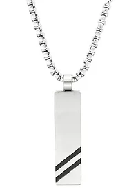 Bar Drop Necklace in Stainless Steel
