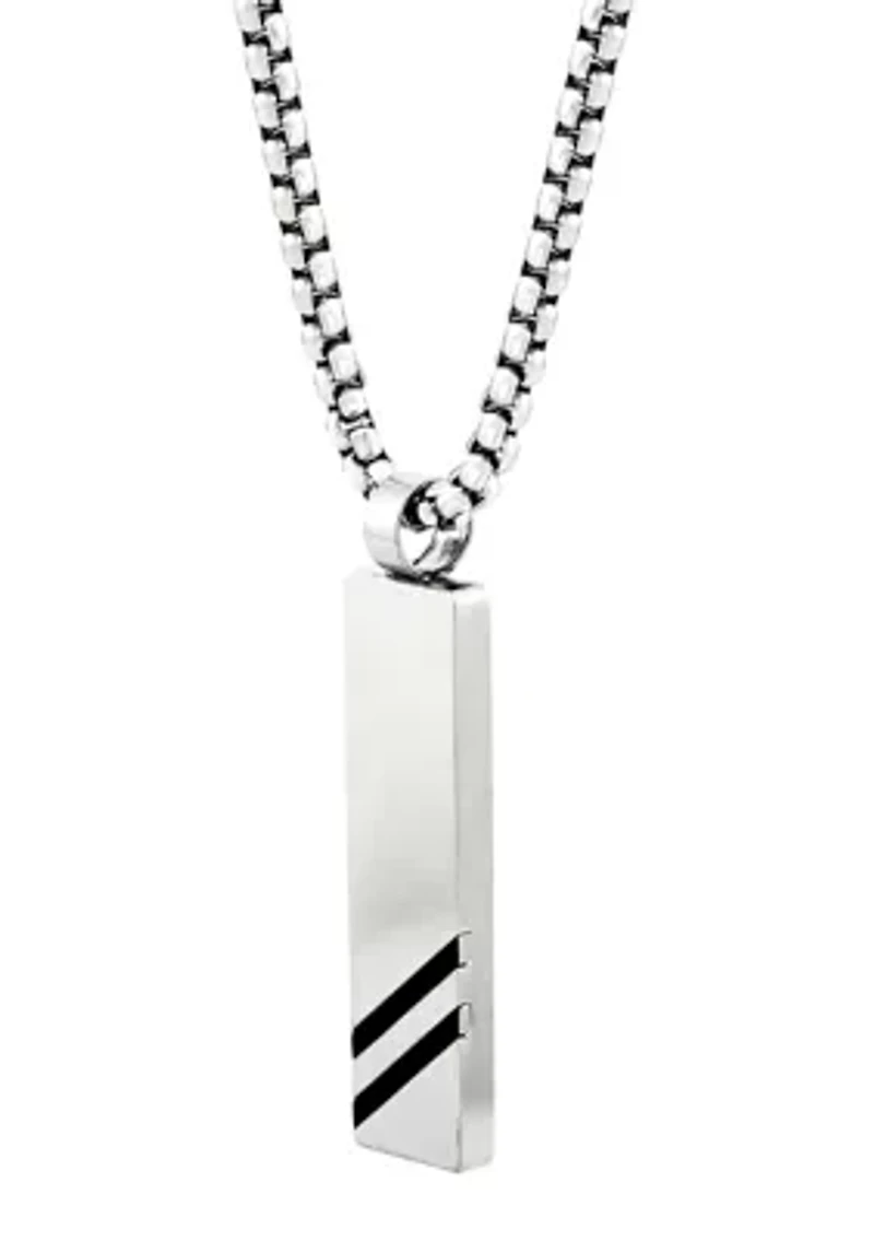 Bar Drop Necklace in Stainless Steel