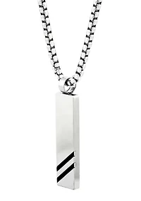 Bar Drop Necklace in Stainless Steel