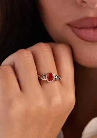 Ring featuring 3/8 ct. t.w. Opal®, 1/3 ct. t.w. Chocolate Diamonds®, 1/10 ct. t.w. Nude Diamonds™ set in 14K Honey Gold™