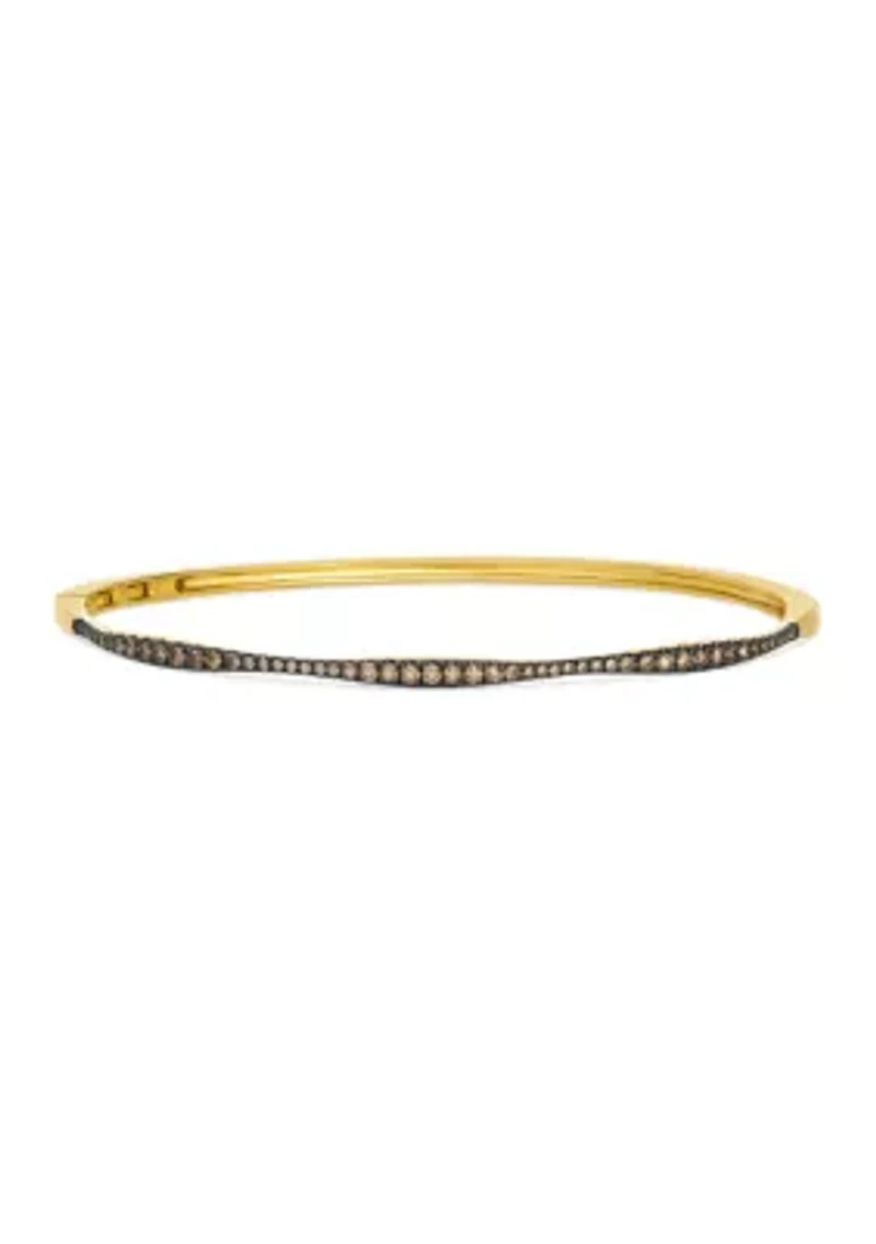 Chocolatier® Bangle featuring 1/2 ct. t.w. Chocolate Diamonds® set in 14K Honey Gold™