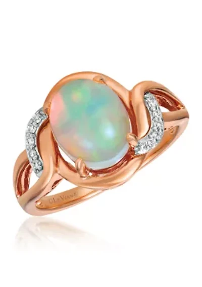  Ring featuring 1.2 ct. t.w. Neopolitan Opal®, 1/20 ct. t.w. Vanilla Diamonds® set in 14K Two Tone Gold