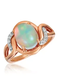  Ring featuring 1.2 ct. t.w. Neopolitan Opal®, 1/20 ct. t.w. Vanilla Diamonds® set in 14K Two Tone Gold