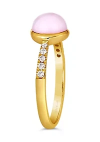 Ring featuring 11.25 ct. t.w. Pink Opal, 1/10 ct. t.w. Nude Diamonds™ set in 14K Honey Gold™