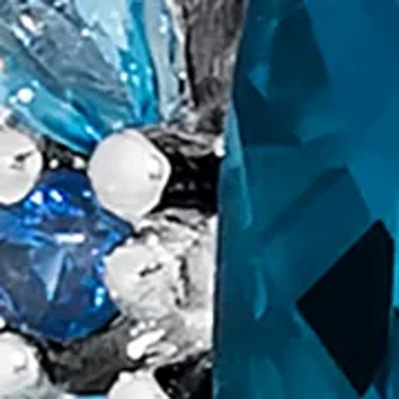  Earrings featuring 2.88 ct. t.w. Deep Sea Blue Topaz™, 1.06 ct. t.w. Blue Topaz, 1/4 ct. t.w. Blueberry Sapphire™, 1/6 ct. t.w. Nude Diamonds™ set in 14K Vanilla Gold®