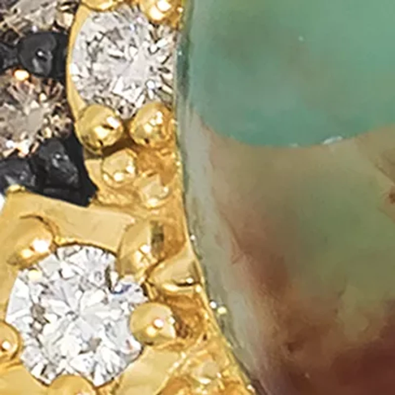 2.63 ct. t.w. Peacock Aquaprase™, 1/6 ct. t.w. Nude Diamonds™, 1/6 ct. t.w. Chocolate Diamonds® Ring in 14K Honey Gold™