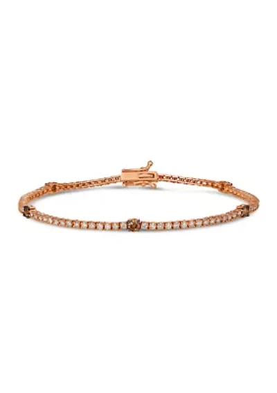  Bracelet featuring 1/2 ct. t.w. Chocolate Diamonds®, 7/8 ct. t.w. Nude Diamonds™  in 14K Strawberry Gold®