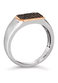 Chocolatier® Ring featuring 3/8 ct. t.w. Chocolate Diamonds® Ring in Sterling Silver and 14K Strawberry Gold®