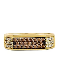 1/2 ct. t.w. Nude Diamonds™, 3/8 ct. t.w. Chocolate Diamonds® Ring in 14K Honey Gold™