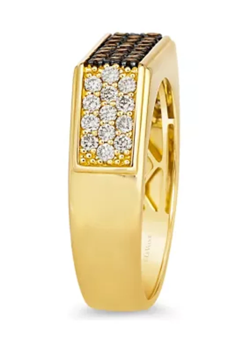 1/2 ct. t.w. Nude Diamonds™, 3/8 ct. t.w. Chocolate Diamonds® Ring in 14K Honey Gold™