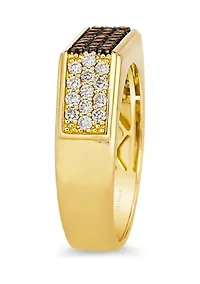 1/2 ct. t.w. Nude Diamonds™, 3/8 ct. t.w. Chocolate Diamonds® Ring in 14K Honey Gold™