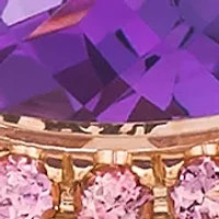 2.62 ct. t.w. Grape Amethyst™, 1/3 ct. t.w. Passion Fruit Tourmaline™, 1/10 ct. t.w. Chocolate Diamonds® Pendant Necklace in 14K Strawberry Gold®