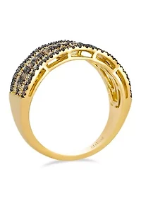 Ring featuring 3/4 ct. t.w. Chocolate Diamonds®, 1/4 ct. t.w. Nude Diamonds™ set in 14K Honey Gold™