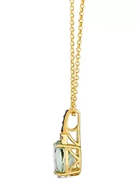 Pendant featuring 3.3 ct. t.w. Mint Julep Quartz™, 1/20 ct. t.w. Nude Diamonds™, 1/15 ct. t.w. Chocolate Diamonds® set in 14K Honey Gold™