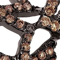 Le Vian Chocolatier Vanilla Diamonds and Chocolate Diamonds Knuckle Ring set in 14K Strawberry Gold