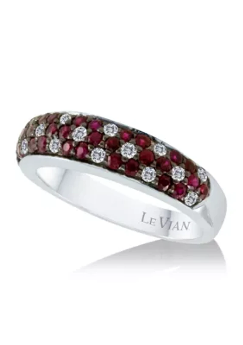 Ring featuring 5/8 ct. t.w. Passion Ruby™, 1/5 ct. t.w. Vanilla Diamonds® set in 14K Vanilla Gold®