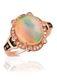 Chocolatier® Ring featuring 1/10 ct. t.w. Chocolate Diamonds®, 1/8 ct. t.w. Vanilla Diamonds® set in 14K Strawberry Gold®