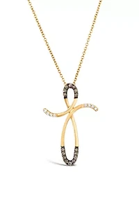 1/8 ct. t.w. Chocolate Diamonds®, 1/10 ct. t.w. Vanilla Diamonds® Chocolatier® Pendant Necklace in 14K Honey Gold™