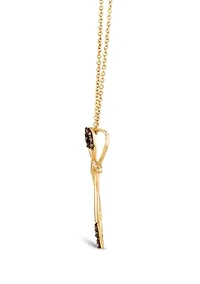 1/8 ct. t.w. Chocolate Diamonds®, 1/10 ct. t.w. Vanilla Diamonds® Chocolatier® Pendant Necklace in 14K Honey Gold™