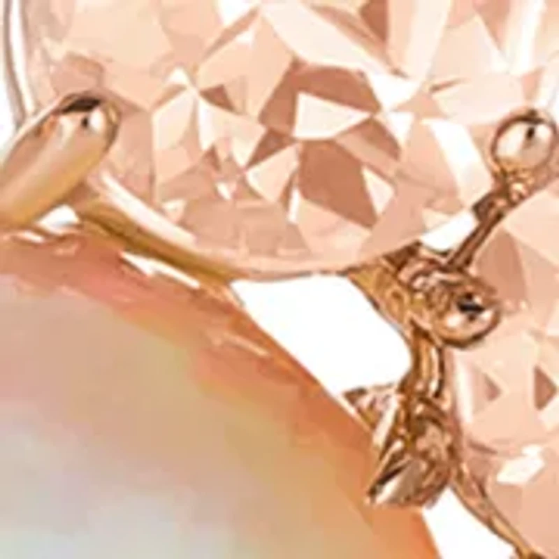 2.62 ct. t.w. Neopolitan Opal™, 3.2 ct. t.w. Peach Morganite™, 3/4 ct. t.w. Vanilla Topaz™ Necklace in 14K Strawberry Gold®