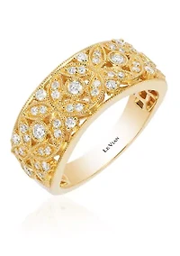 3/8 ct. t.w. Vanilla Diamonds® Band Ring in 14K Honey Gold™