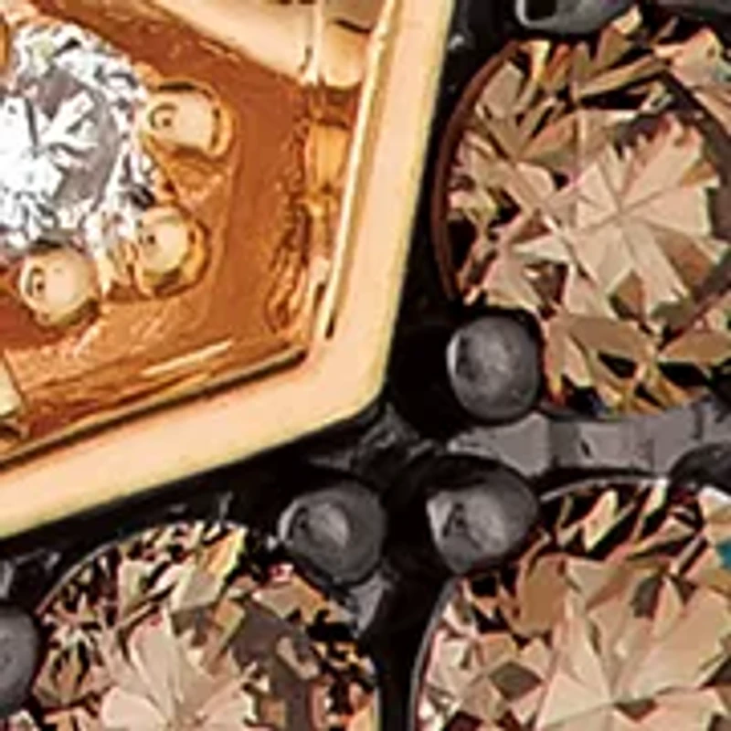 1/3 ct. t.w. Chocolate Diamonds®, 1/20 ct. t.w. Vanilla Diamonds® Star Earrings in 14K Strawberry Gold®