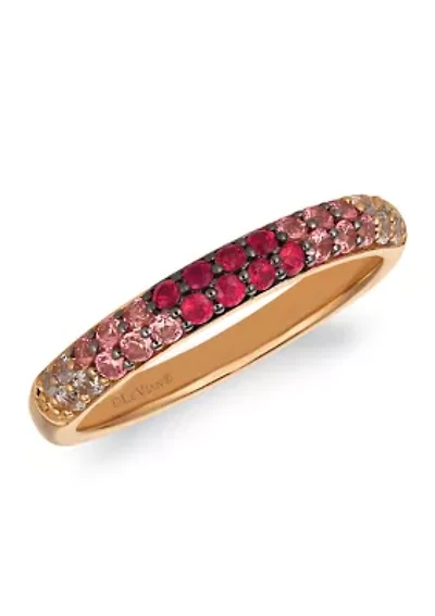 Ombré 1/2 ct. t.w. Pink Sapphire Ring in 14K Strawberry Gold®