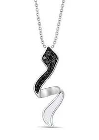 Enamel Snake Pendant featuring 1/4 ct. t.w. Blackberry Diamonds® set in 14K Vanilla Gold®