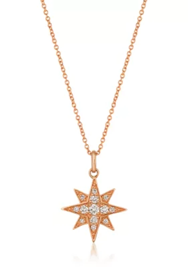 Pendant featuring 1/4 ct. t.w. Nude Diamonds™ set in 14K Strawberry Gold®