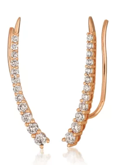 5/8 ct. t.w. Nude Diamonds™ Climber Earrings in 14K Strawberry Gold®