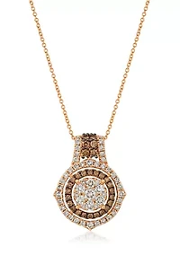 Pendant featuring 1.5 ct. t.w. Nude Diamonds™, 1/2 ct. t.w. Chocolate Diamonds® set in 14K Strawberry Gold®
