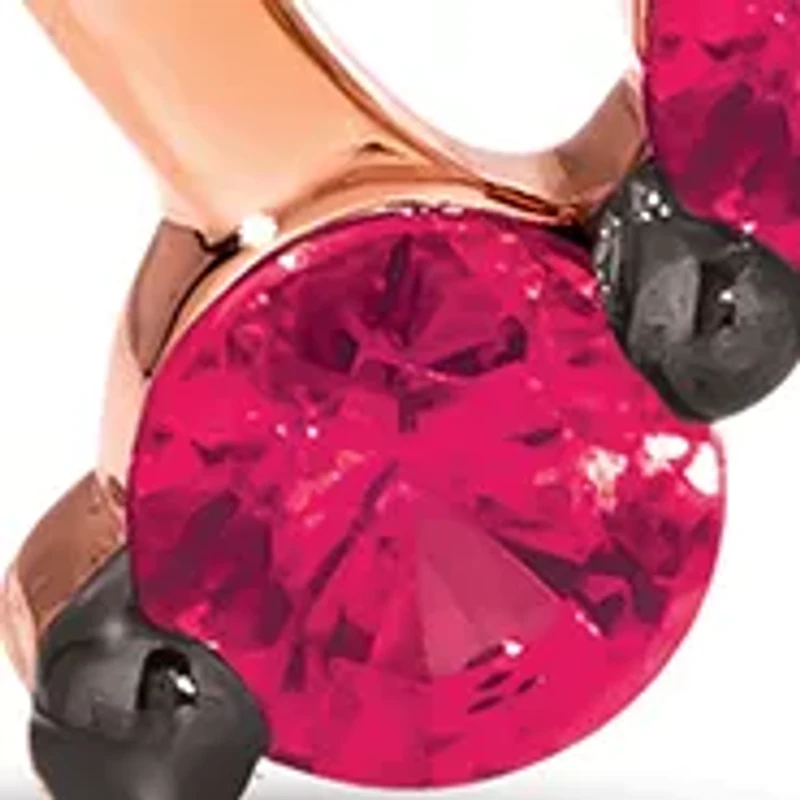 1/2 ct. t.w. Strawberry Ombré Sapphires®, 1/10 ct. t.w. White Sapphire Ombré Pendant Necklace in 14K Strawberry Gold®