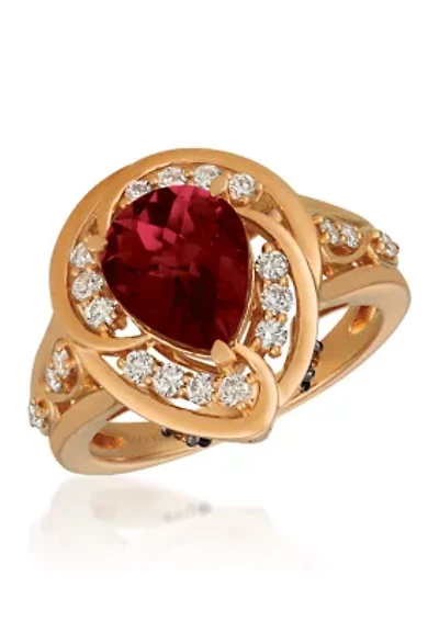 2.54 ct. t.w. Pomegranate Garnet™, 1/8 ct. t.w. Chocolate Diamonds®, 3/8 ct. t.w. Nude Diamonds™ Ring