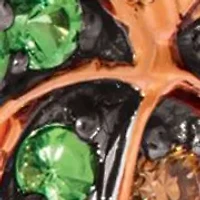 1/4 ct. t.w. Forest Green Tsavorite™, 5/8 ct. t.w. Chocolate Ombré Diamonds® Ombré Pendant Necklace set in 14K Strawberry Gold®