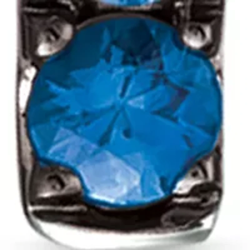 7/8 ct. Denim Ombré®, 1/8 ct. White Sapphire Drop Earrings in 14K Vanilla Gold®