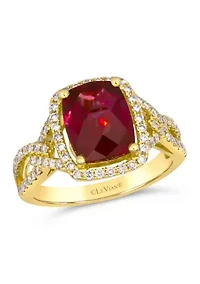 Ring featuring 4 ct. t.w. Pomegranate Garnet™, 1/2 ct. t.w. Nude Diamonds™ set in 14K Honey Gold™