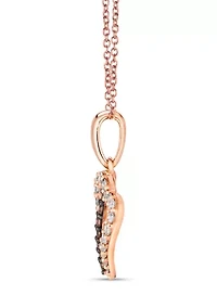  Pendant featuring 1/5 ct. t.w. Nude Diamonds™, 1/5 ct. t.w. Chocolate Diamonds® set in 14K Strawberry Gold®