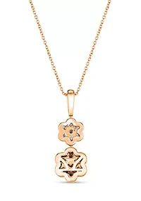 Chocolatier® Pendant featuring 1/6 ct. t.w. Vanilla Diamonds®, 1/3 ct. t.w. Chocolate Diamonds® set in 14K Strawberry Gold®