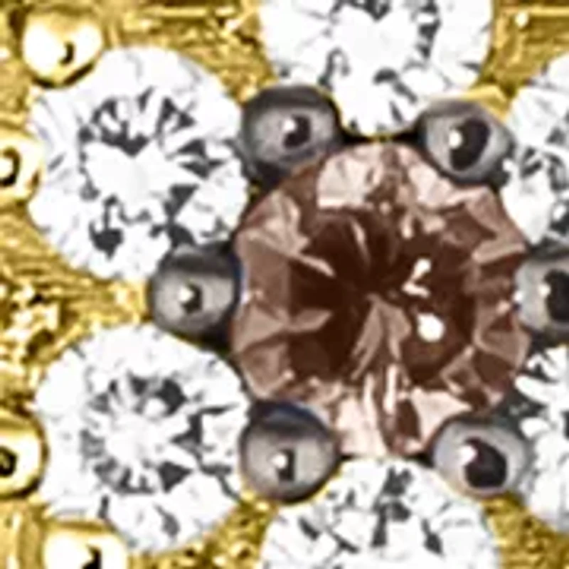 Chocolatier® Flower Pendant featuring 1/6 ct. t.w. Vanilla Diamonds®, 1/3 ct. t.w. Chocolate Diamonds® set in 14K Honey Gold™