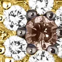 Chocolatier® Flower Pendant featuring 1/6 ct. t.w. Vanilla Diamonds®, 1/3 ct. t.w. Chocolate Diamonds® set in 14K Honey Gold™