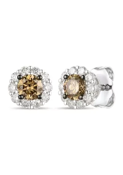 1/3 ct. t.w. Chocolate Diamonds®, 1/5 ct. t.w. Nude Diamonds™ Stud Earrings in 14K Vanilla Gold®